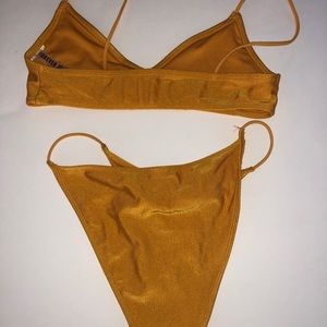 Shimmer yellow bikini